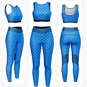 Women Seamless Yoga Set 2 Piece Workout Outfits High Waist Leggings Sports Bra Set Gym Wear Fitness Activewear Clothing - Product Image 4