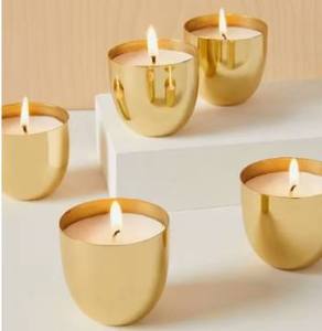 Portavelas de Hierro Dorado Resistentes al Calor, Hechos a Mano, Ecológicos, Decoración Navideña para el Hogar, Faroles y Frascos - Product Image 1