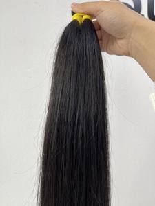 Superventas extensiones de cabello a granel color negro natural 24 pulgadas Super doble dibujado envío rápido - Product Image 5