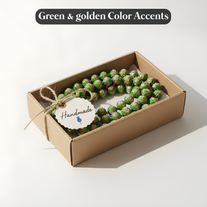 ลูกปัดแก้วหลอมสีเขียวมะนาวขนาด 12 มม. จาก EXCEL EXPORTS |   นักออกแบบเค้กแต่งงาน งานฝีมือทำมือ ลูกปัดทรงกลม |   ขาตั้งขนาด 8 นิ้ว - Product Image 4