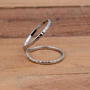 SHYAM JEWELRS Luxury 925 <b>Sterling</b> <b>Silver</b> Checkered Splint <b>Ring</b> <b>Adjustable</b> Arthritis Joint Support Band - Product Image 2