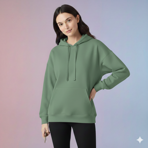 Sudadera Extra Grande para Mujer, Cálida, Informal, de Invierno, Tejido Suave, Manga Larga, Corte Holgado, Estilo Moderno - Product Image 5