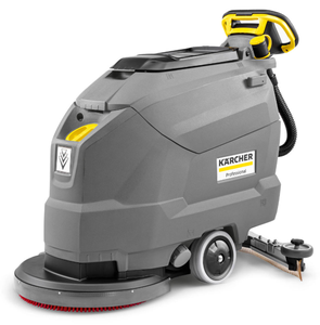 MEILLEURE OFFRE POUR NOUVEAU Nettoyeur de sol professionnel de qualité industrielle, gris avec poignée jaune, corps en plastique - Product Image 1