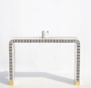 ILAHI's Bone Inlay <b>Table</b> Modern Design Agate Detailing <b>Storage</b> Portable Home Furniture - Product Image 4