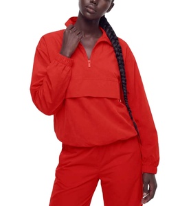 Chaqueta cortavientos de alta calidad para mujer, con logotipo personalizado, ropa deportiva, servicio OEM, chaquetas cortavientos con cremallera para mujer - Product Image 1