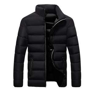 Otoño Invierno chaqueta fría para hombre abrigo térmico chaquetas ligeras prendas de vestir hombre moda Casual rompevientos ropa masculina-negro R - Product Image 2