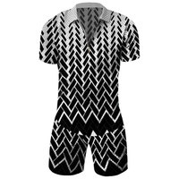 Ensemble 2 pièces d'été pour homme Rose Riviers International, tissu polaire respirant de haute qualité, t-shirt décontracté et short