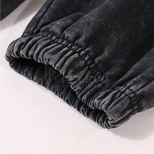 Pantalones Deportivos de Algodón Personalizados para Hombre, Cintura Elástica con Cordón, Joggers Casuales, Tejido Liso de Peso Medio, Estilo Urbano - Product Image 3