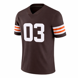 Maillot de football américain personnalisé 100% polyester respirant à séchage rapide, taille courte et grande taille, OEM, marque privée pour équipes, clubs, ligues - Product Image 2