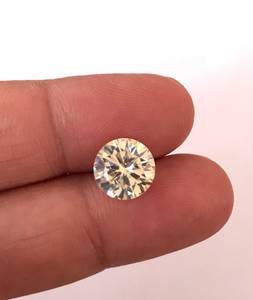 Moissanite de laboratoire taille brillant rond, pierre précieuse en vrac pour la fabrication de bijoux - Product Image 2