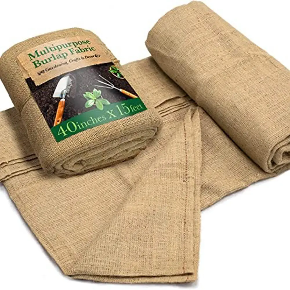 Tecido de juta estampado 6060 algodão 100% natural pano de saco de juta serapilheira tecido de linho Hessian rolo de pano de juta para sofá