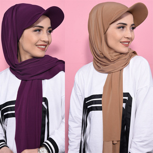 Hijab en mousseline de soie blanche, couleur unie, respirant, pour femmes, à porter au quotidien - Product Image 6
