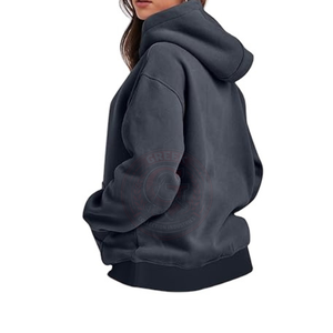 Women's Mineral Wash Hoodie Relaxed Fit Cotton Fleece Pullover Sweatshirt for Streetwear Fashion and Daily Comfort - Product Image 2