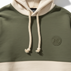 Conjuntos deportivos de algodón grueso con logo personalizado y bloques de color para hombre, ropa de dos piezas para invierno. - Product Image 5