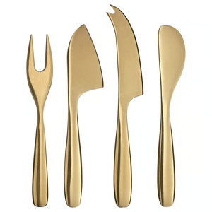 <b>Copper</b> Cheese Knife Set With Marble Handle Minimalist Flatware For Party Serving <b>Utensils</b> Dishwasher Safe - Product Image 3