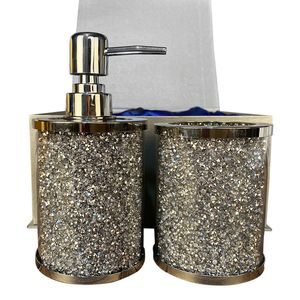 Ambrose 3 pezzi Set bagno Dispenser sapone porta spazzolino con vassoio - Product Image 2