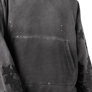 Sudaderas con Lavado Ácido de Alta Calidad y Estilo para Hombre, Nuevo Diseño con Parches de Estrellas, Sudadera con Lavado Ácido para Hombre, Sudaderas de Moda Urbana al por Mayor para Hombre - Product Image 5