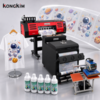 Mesin Transfer Kaos DTF 60cm I3200 XP600 Dual Head dengan Pengering dan Penggoyang Bubuk