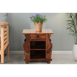 Contemporary Sheesham Wood Magazine Rack - Wholesale B2B Pricing - Product Image 2