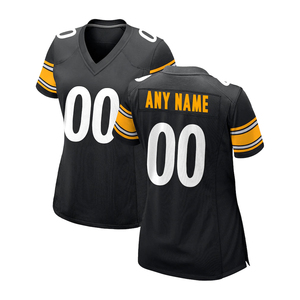 Custom Maroon Gold American Football Jersey V-Neck Short Sleeve Mesh Breathable 100% Polyester Sublimated Print Team <b>Name</b> Number - Product Image 5