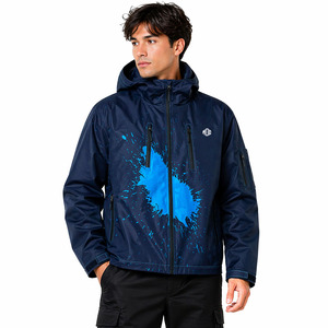 2026 Trendy Customized Design Zip up <b>Heat</b> Reactive Fabric <b>Heat</b> Reactive Windbreaker <b>Coat</b> Blue <b>Heat</b> Reactive jacket for men USA - Product Image 4