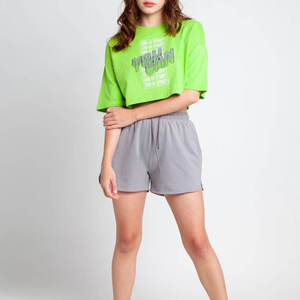 T-shirt décontracté en coton à manches courtes pour femme, écologique, haute qualité, couleurs et motifs personnalisés, séchage rapide, respirant, collection printemps - Product Image 4