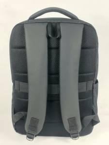 Sac à dos noir pour ordinateur portable, imperméable en polyester, sac de voyage décontracté pour étudiant, avec fermeture éclair frontale et dossier ergonomique souple - Product Image 3