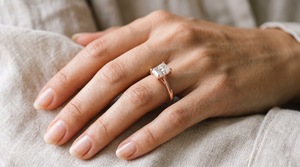 Bague solitaire cathédrale classique en or jaune 14 carats avec diamant de laboratoire taille radiant de 1,00 carat, bague de fiançailles, bijoux personnalisés OEM - Product Image 3