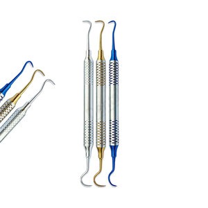 Instrument dentaire professionnel en acier inoxydable, curette dentaire manuelle à double extrémité, certifié CE, ZOHA SURGICO ZS 60M - Product Image 1