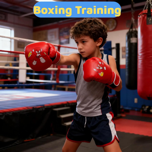 Gants de boxe en cuir véritable personnalisés OEM, parfaits pour l'entraînement et de la meilleure qualité, en cuir de vachette. - Product Image 3