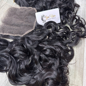 Sun Hair Company Extensions de cheveux humains vierges vietnamiens bruts, tissage Ocean Curl Machine Weft, couleur noir naturel - Product Image 5