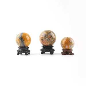 Esfera de Cuarzo Natural Pulida, Bola de Cristal Amarillo y Negro, Piedra Decorativa para Feng Shui y Decoración del Hogar - Product Image 1