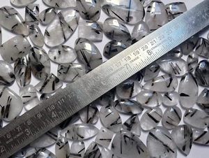 <b>Black</b> Rutile Quartz Wholesale Lot Cabochon <b>Polished</b> Gemstone Manufacturing Factory Kg Kilo Kilogram Bulk Quantity - Product Image 2