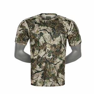 Camiseta Deportiva Transpirable de Manga Corta para Hombre, Diseño de Bosque, Estampado de Bosque - Product Image 1