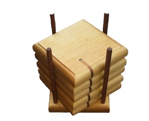 Posavasos creativos para mesa de comedor, posavasos de madera de acacia, posavasos de mesa de madera para tazas, mesa de comedor - Product Image 1