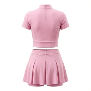 Custom <b>Women's</b> Tennis Uniform Set OEM ODM Private Label Manufacturer Tennis Polo Shirt <b>Skort</b> Factory Bulk Supplier - Product Image 2