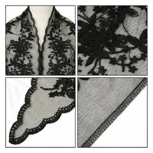 Women's Chiffon Floral Embroidered Scarf Elegant Multi-Functional Fashion Accessory All Seasons Long Style - Product Image 4