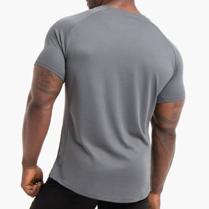 T-shirt de sport respirant et écologique en coton extensible de haute qualité à coupe classique pour l'été, idéal pour la gym et la musculation - Product Image 5