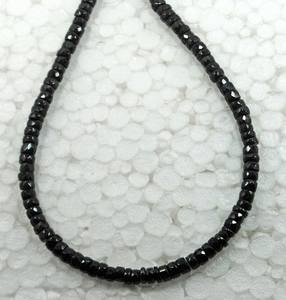 Cuentas facetadas de espinela negra natural en forma de rueda, hilo de cuentas sueltas de piedras preciosas para la fabricación de joyería artesanal al por mayor - Product Image 4