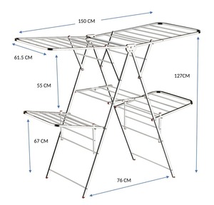 ชั้นวางจานสแตนเลสแบบพับได้เหนืออ่างล้างจาน อุปกรณ์จัดระเบียบครัว ที่วางจาน ช้อนส้อม ที่ระบายน้ำ สำหรับวางบนเคาน์เตอร์ - Product Image 6