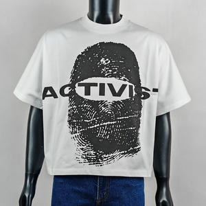Camiseta Corta Oversize de Algodón Pesado Ecológico para Hombre, Fabricada a Medida, 100% Algodón con Serigrafía - Product Image 4