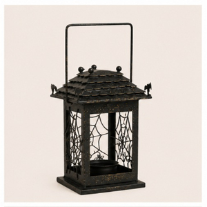 Wholesale Halloween Decorative Spider Web <b>Lantern</b> Vintage Candle Holder Flame <b>Lamp</b> for Haunted House Party Decor In Low Price - Product Image 5