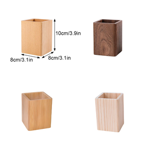 Porte-stylos en noyer, organiseur de papeterie en bois, support à crayons et stylos en bois, artisanat naturel - Product Image 6