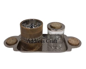 Nouveau style de plateau à bakhoor en acrylique/acier inoxydable/bois, boîte à encens rectangulaire pour une utilisation luxueuse à la maison, à l'hôtel ou au restaurant - Product Image 1