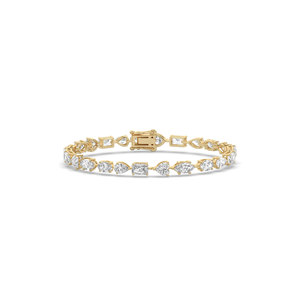 12.00 Carat Lab Grown Diamond 14K/10K <b>Gold</b> Plated Brilliant Cut IGI Certified Women's Engagement Wedding Special Bracelet - Product Image 4
