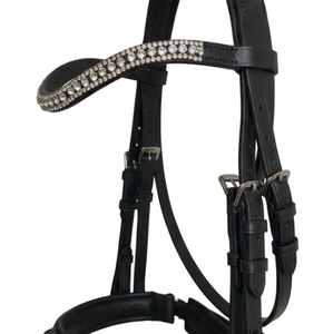Rub International 7860B Full Lightweight PU <b>Horse</b> Bridle Comfort Patent Crank Fancy Brow Band Customizable Size <b>Other</b> Made India - Product Image 2