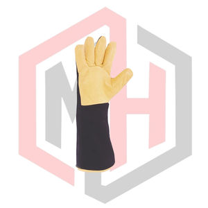 Guantes de Trabajo Profesionales para Soldadura, de Cuero Dividido y Grano Completo, Forrados y Cosidos, Resistentes al Calor y a los Cortes, de 16 Pulgadas, Guantes de Seguridad - Product Image 2