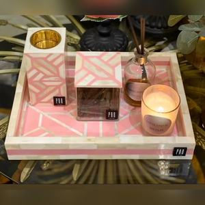 Plateau de service indien personnalisable en nacre polie de qualité supérieure, style animalier, décoration d'intérieur, vente chaude - Product Image 2