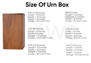 Urna Funeraria de Madera Maciza con Acabado en Nogal, Recuerdo Conmemorativo para Cenizas, Almacenamiento de Cenizas Humanas de Adultos - Product Image 3