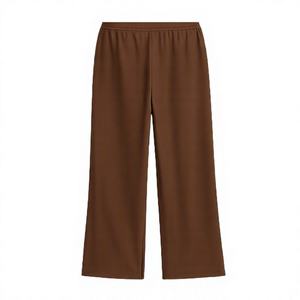 Ensemble femme personnalisé avec logo, ensemble en tricot 2 pièces, haut à manches longues et pantalon long, col roulé, style décontracté pour l'automne - Product Image 6